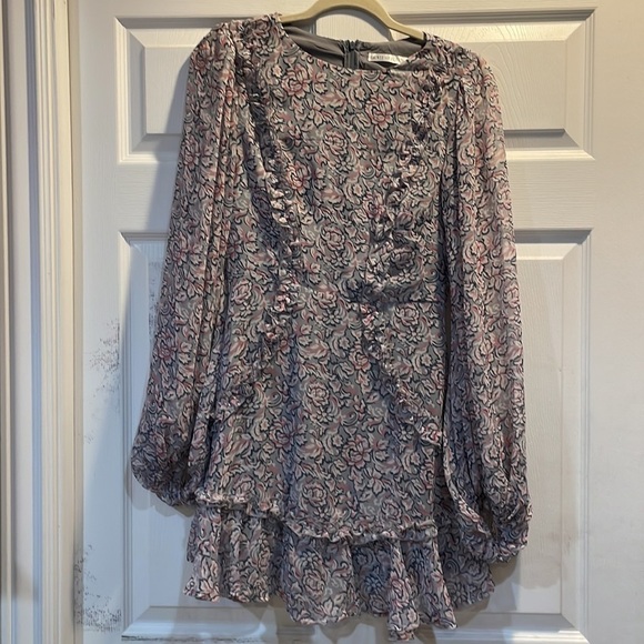 Saints & Secrets Floral Ruffled Balloon Sleeve Dress S - Picture 2 of 10